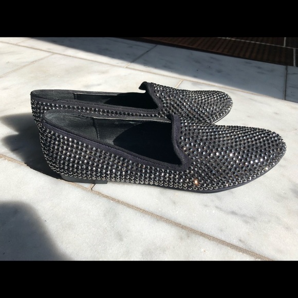 Steve Madden Rhinestone Slip-On Loafers - Picture 3 of 5